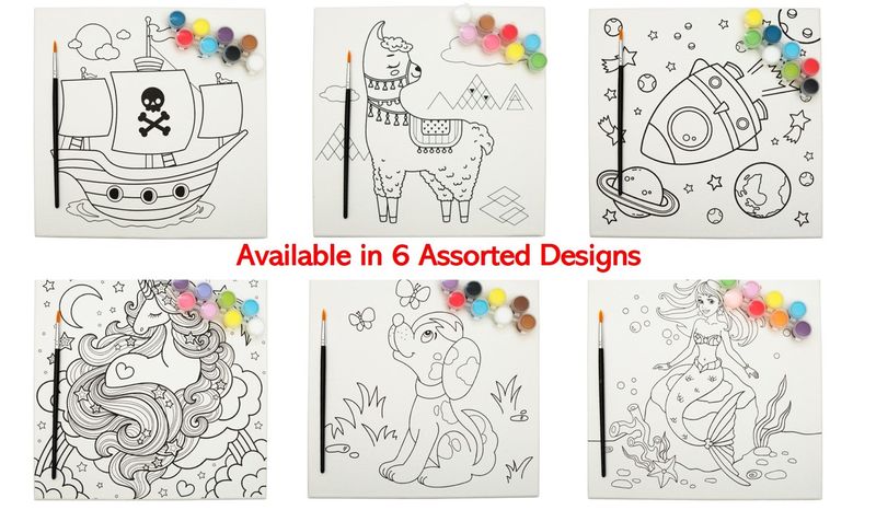 ART SET JASCO CANVAS PAINT SET INCL PAINTS & BRUSH ASST