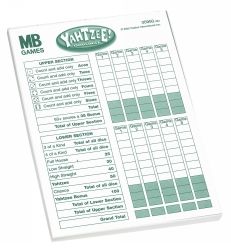 GAME YAHTZEE SCORE PAD