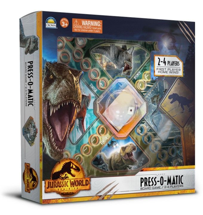 BOARD GAME JURASSIC WORLD PRESS O MATIC