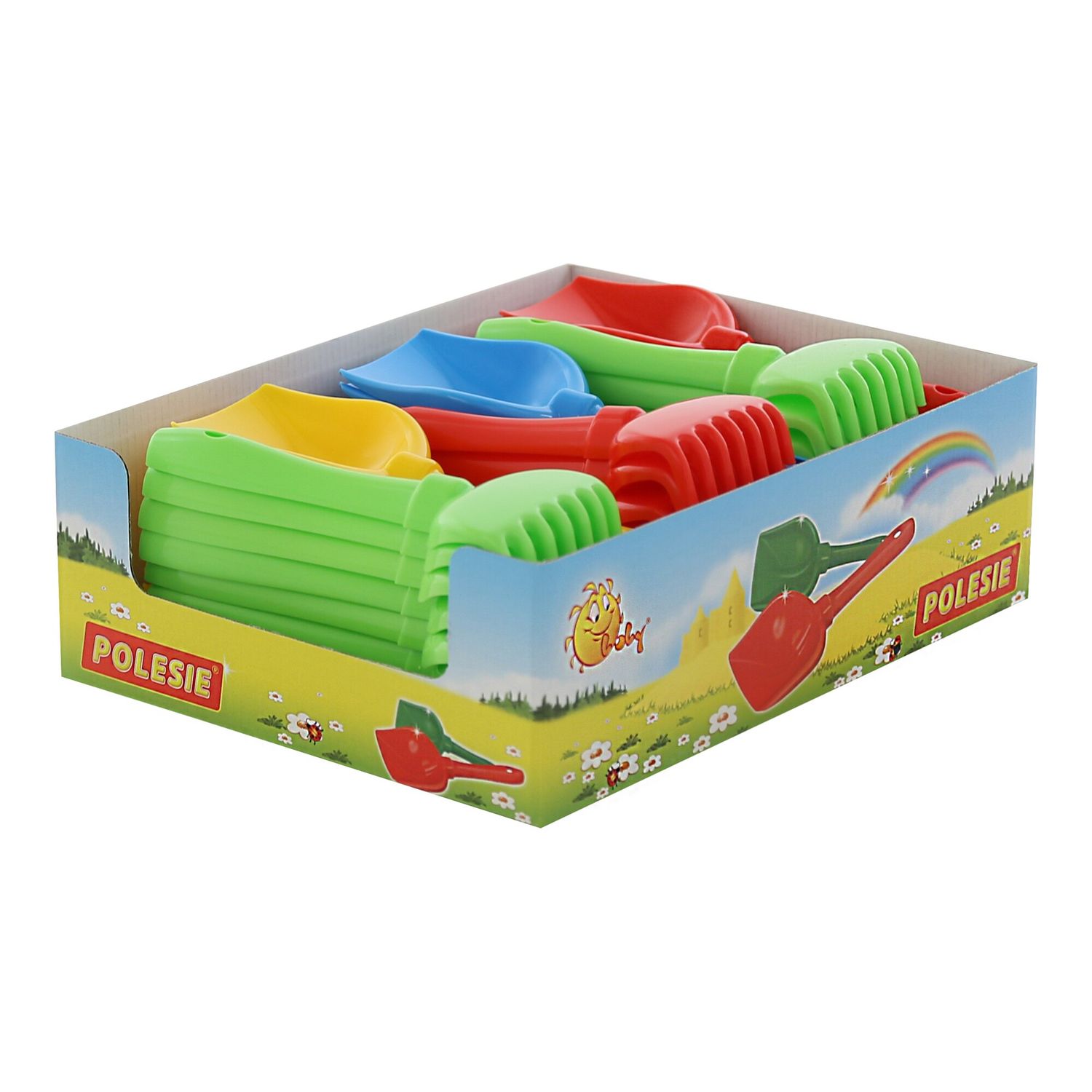 TOY BEACH SHOVEL & RAKE SET 320X240X100MM DISP48