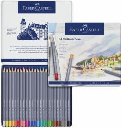 PENCIL COLOURED FABER-CASTELL GOLDFABER AQUA WATERCOLOUR TIN OF 24