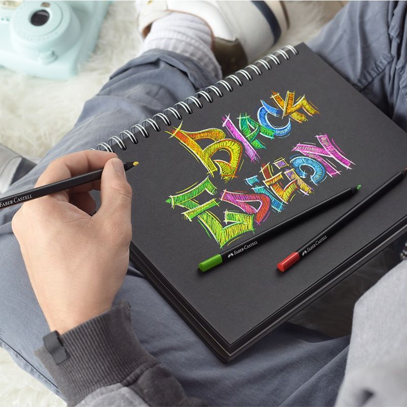 PENCILS COLOURED FABER-CASTELL BLACK EDITION PK36