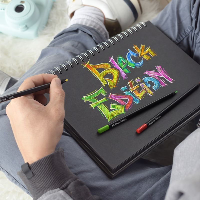 PENCIL COLOURED FABER-CASTELL BLACK EDITION PK12