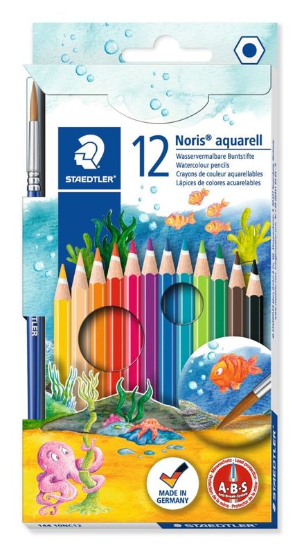 PENCIL COLOURED STAEDTLER NORIS AQUARELL PK12