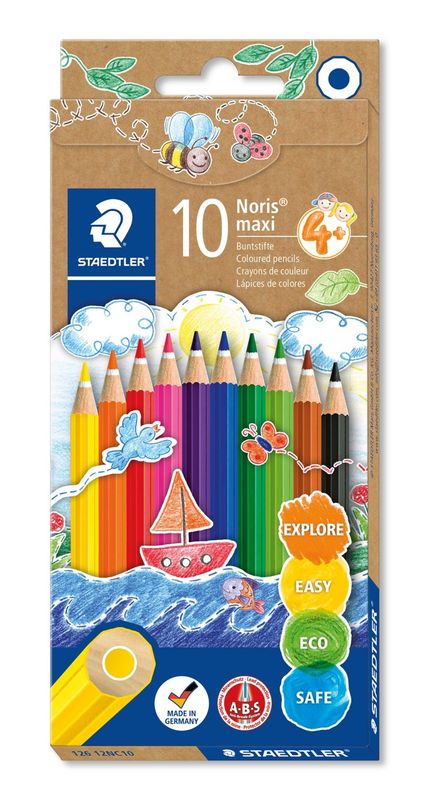 PENCIL COLOURED STAEDTLER MAXI LEARNERS PK10