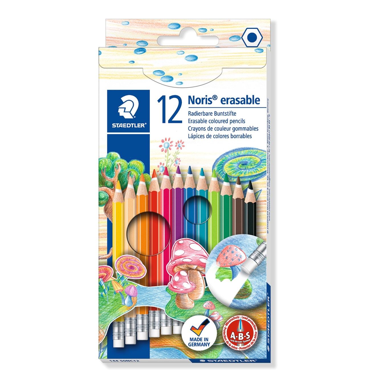 PENCIL COLOURED STAEDTLER NORIS CLUB ERASABLE 12'S
