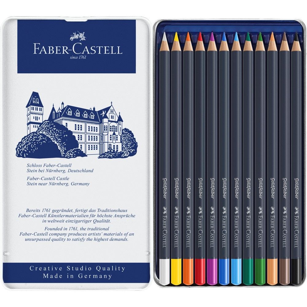 PENCIL COLOURED FABER-CASTELL GOLDFABER TIN 12