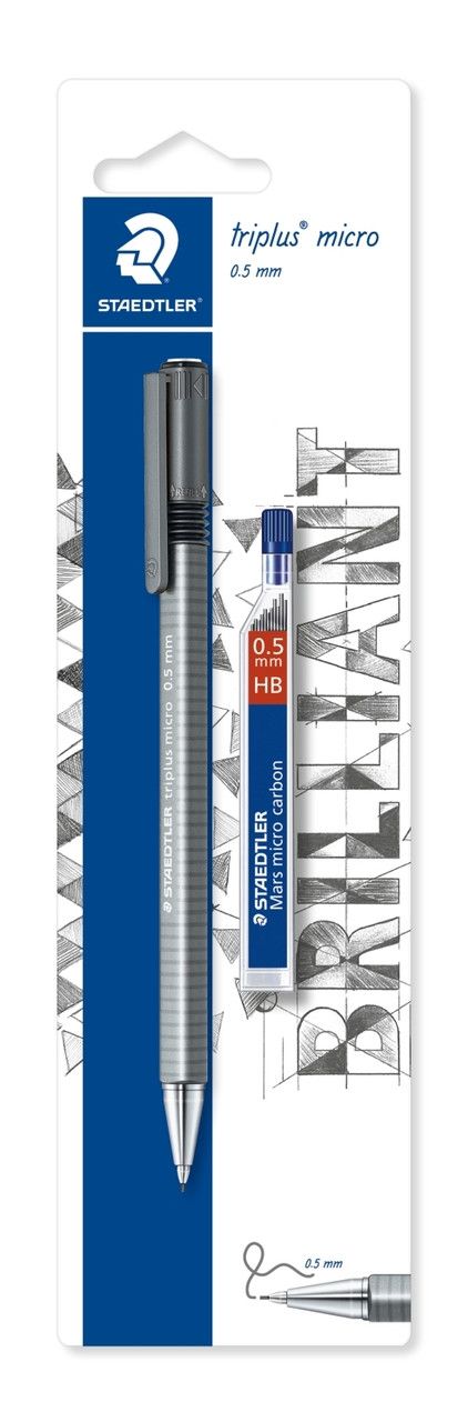 PENCIL MECHANICAL STAEDTLER 0.5MM HB TRIPLUS MICRO PLUS LEADS