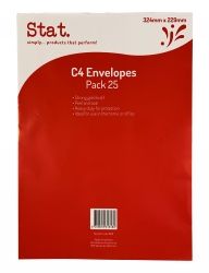 ENVELOPE STAT C4 KRAFT PEEL/SEAL PK25