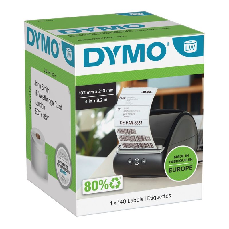 LABEL DYMO LABELWRITER DHL 102X210MM WHITE 140CT