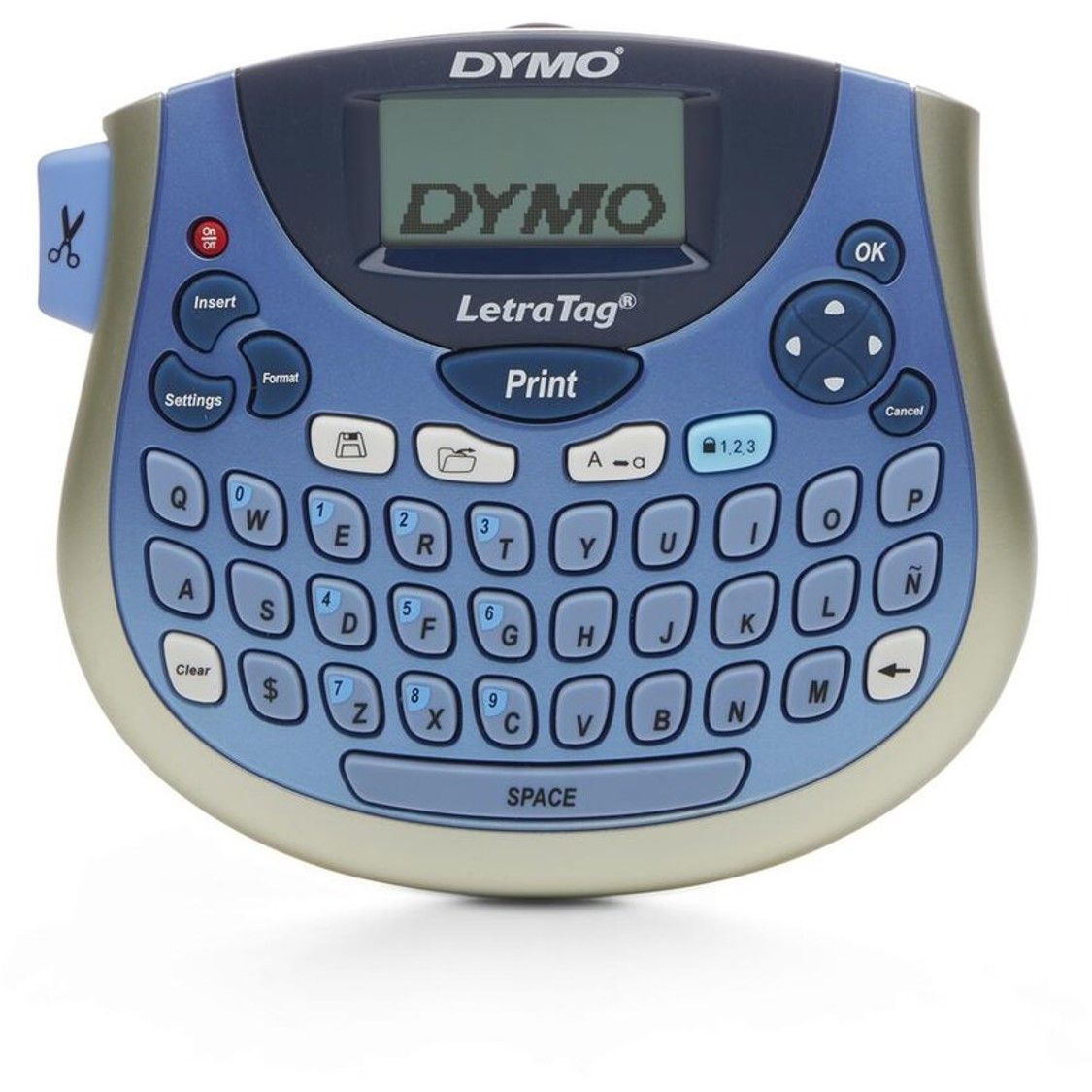 LABEL MARKER DYMO LETRA TAG TABLETOP LT100T BLUE