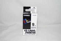 LABEL CASIO 9MM BLACK ON WHITE XR9WE
