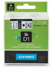 LABEL TAPE DYMO D1 24MMX7M BLACK ON WHITE