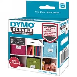 LABEL DYMO LABELWRITER DURABLE 25MMX54MM POLY WHITE PK160