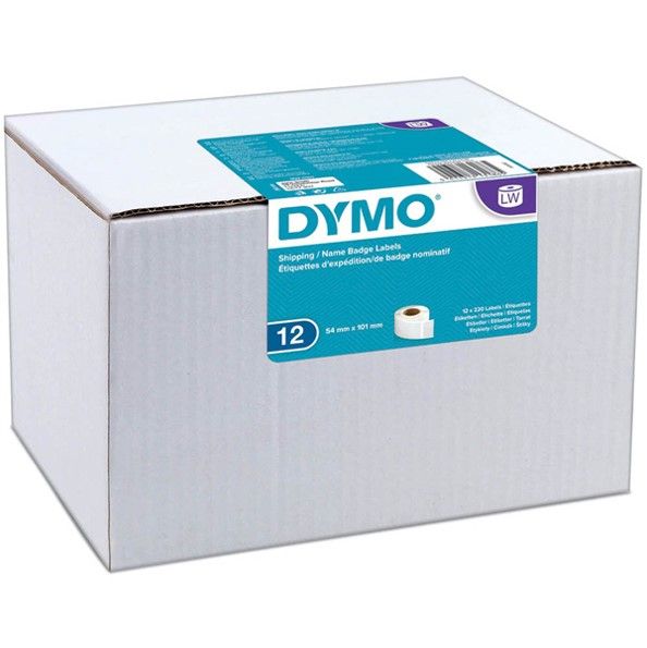 LABEL DYMO LABELWRITER SHIPPING LABELS 54X101MM WHITE BULK CTN12
