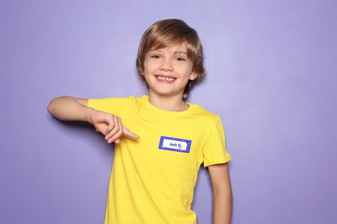 LABEL AVERY 72X30MM L7432 KIDS FABRIC NAME BADGE WHITE