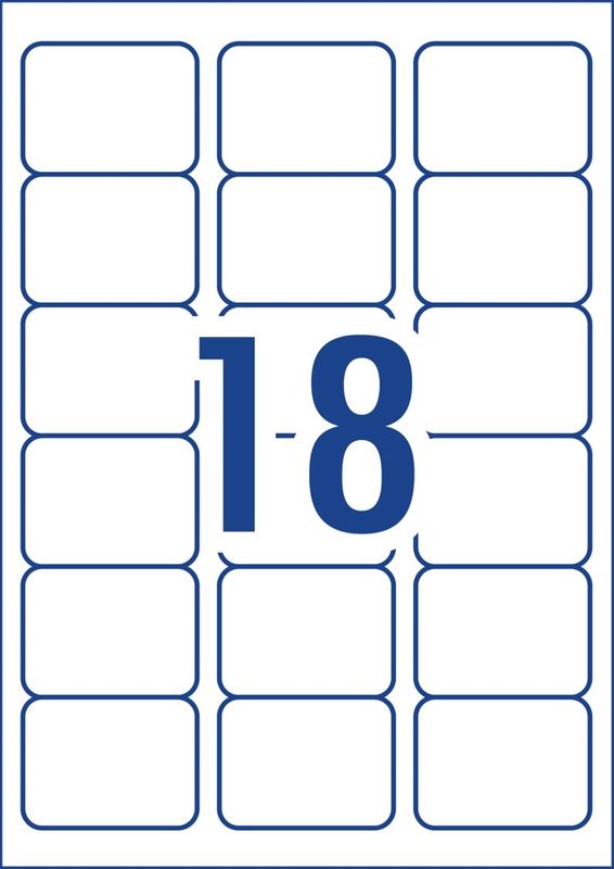 LABEL AVERY COPIER/LASER L7161GU 63.5X46.6 18UP BX100