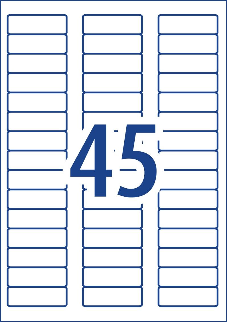 LABEL AVERY COPIER/LASER L7156GU 58X17.8 45UP PK100