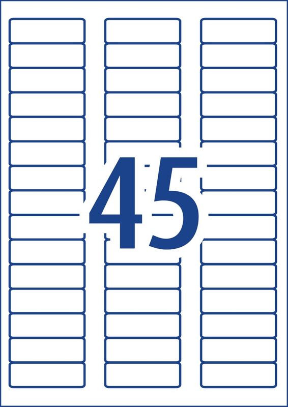 LABEL AVERY COPIER/LASER L7156GU 58X17.8 45UP PK100