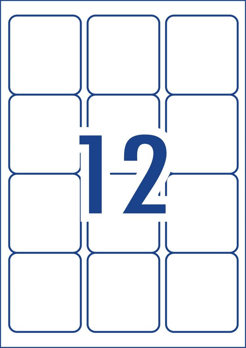 LABEL AVERY COPIER/LASER L7164GU 63.5X72MM 12UP PK100