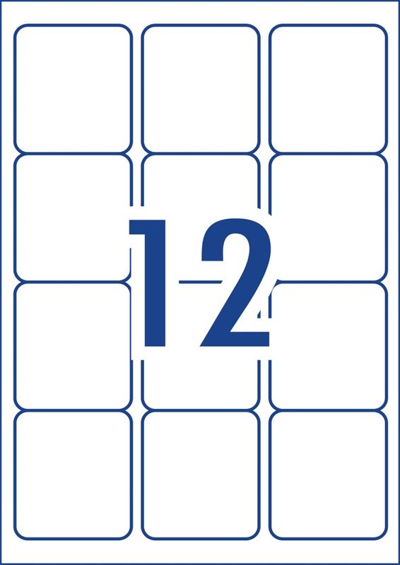 LABEL AVERY COPIER/LASER L7164GU 63.5X72MM 12UP PK100