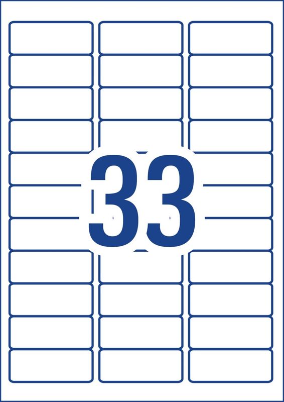 LABEL AVERY COPIER/LASER L7157GU 64X24.3 33UP BX100