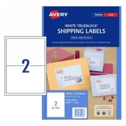 LABEL AVERY L7168 199.1X143.5MM SHIPPING 2UP WHITE PK50