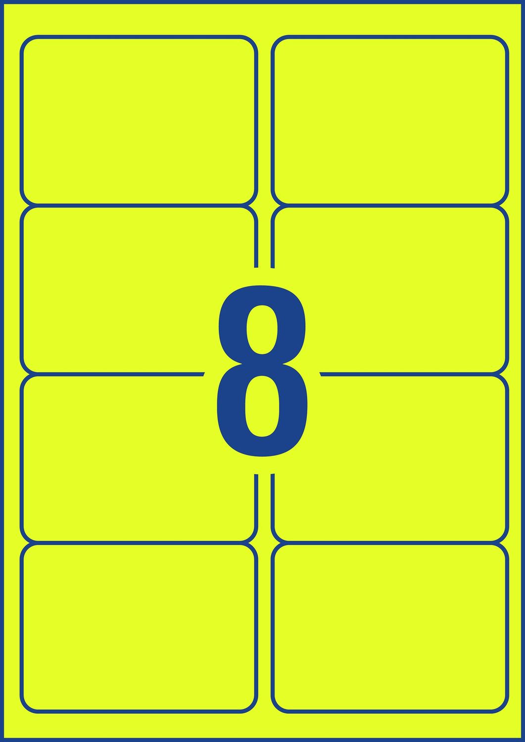 LABEL AVERY L7165FY SHIPPING HI VIS FLUORO YELLOW 8UP 25 SHTS