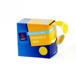 LABEL AVERY DISP 24MM YELLOW DOT DMC24Y