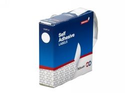 LABEL QUIK STIK DISP 19MM WHITE DOT