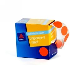 LABEL AVERY DISP 24MM ORANGE DOT DMC24OR