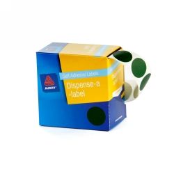 LABEL AVERY DISP 24MM GREEN DOT FSC DMC24G PK500