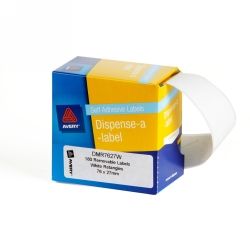 LABEL AVERY DISP 76X27 WHITE DMR7627W