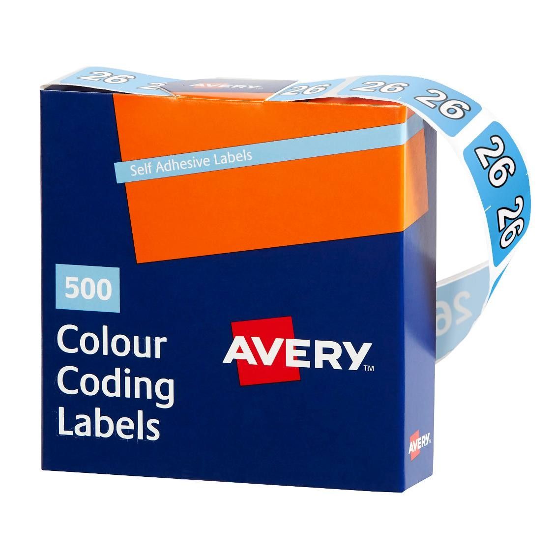LABEL AVERY 38X25MM SIDE TAB YEAR CODE 26 LT BLUE BX500