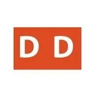 LABELS COLOUR CODING AVERY 25X38MM D SIDE TAB DARK ORANGE PK180