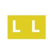 LABELS COLOUR CODING AVERY 25X38MM L SIDE TAB MUSTARD PK180