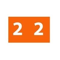 LABELS COLOUR CODING AVERY 25X38MM 2 SIDE TAB ORANGE PK180