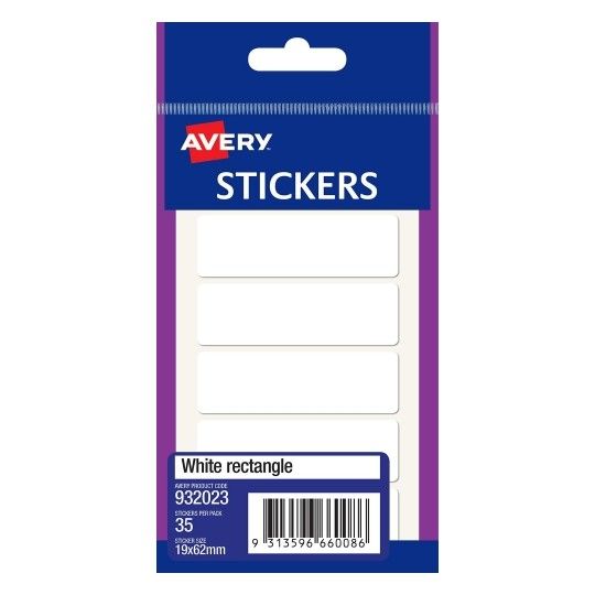 LABEL AVERY F/P 19X62 WHITE 932023