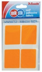 LABEL QUIK STIK F/P 35X45 FLUORO ORANGE