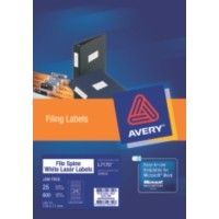LABEL AVERY LASER L7170 FILE SPINE 24L 134X11MM 25'S