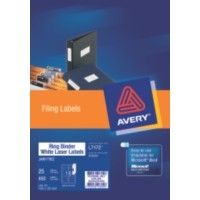 LABEL AVERY LASER L7172 RING BINDER 18L 100X30MM 25'S