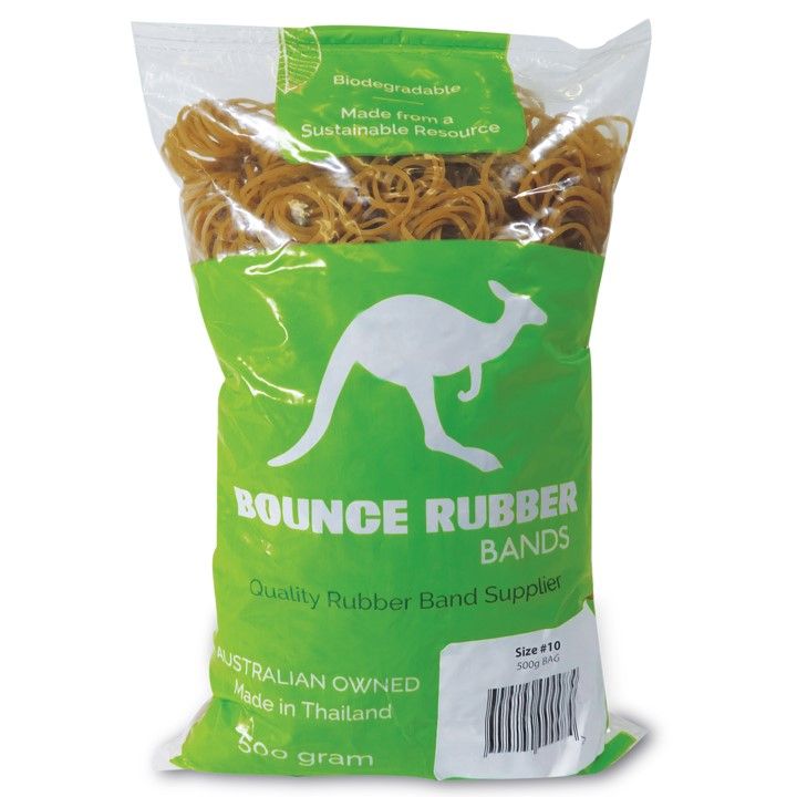 RUBBER BANDS BOUNCE 500GM SIZE 10