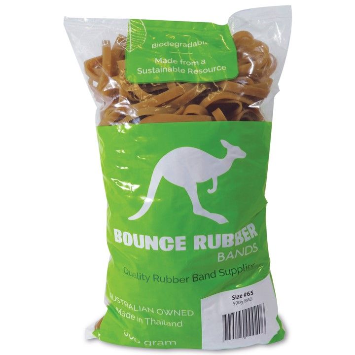 RUBBER BANDS BOUNCE 500GM SIZE 65