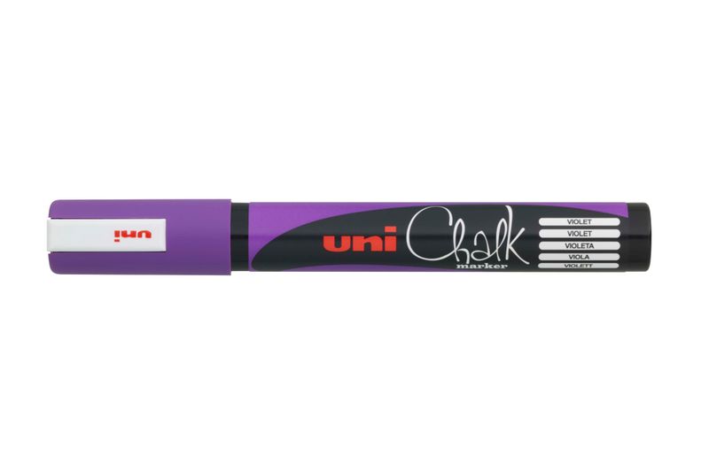 MARKER CHALK UNI 2.5MM BULLET TIP VIOLET