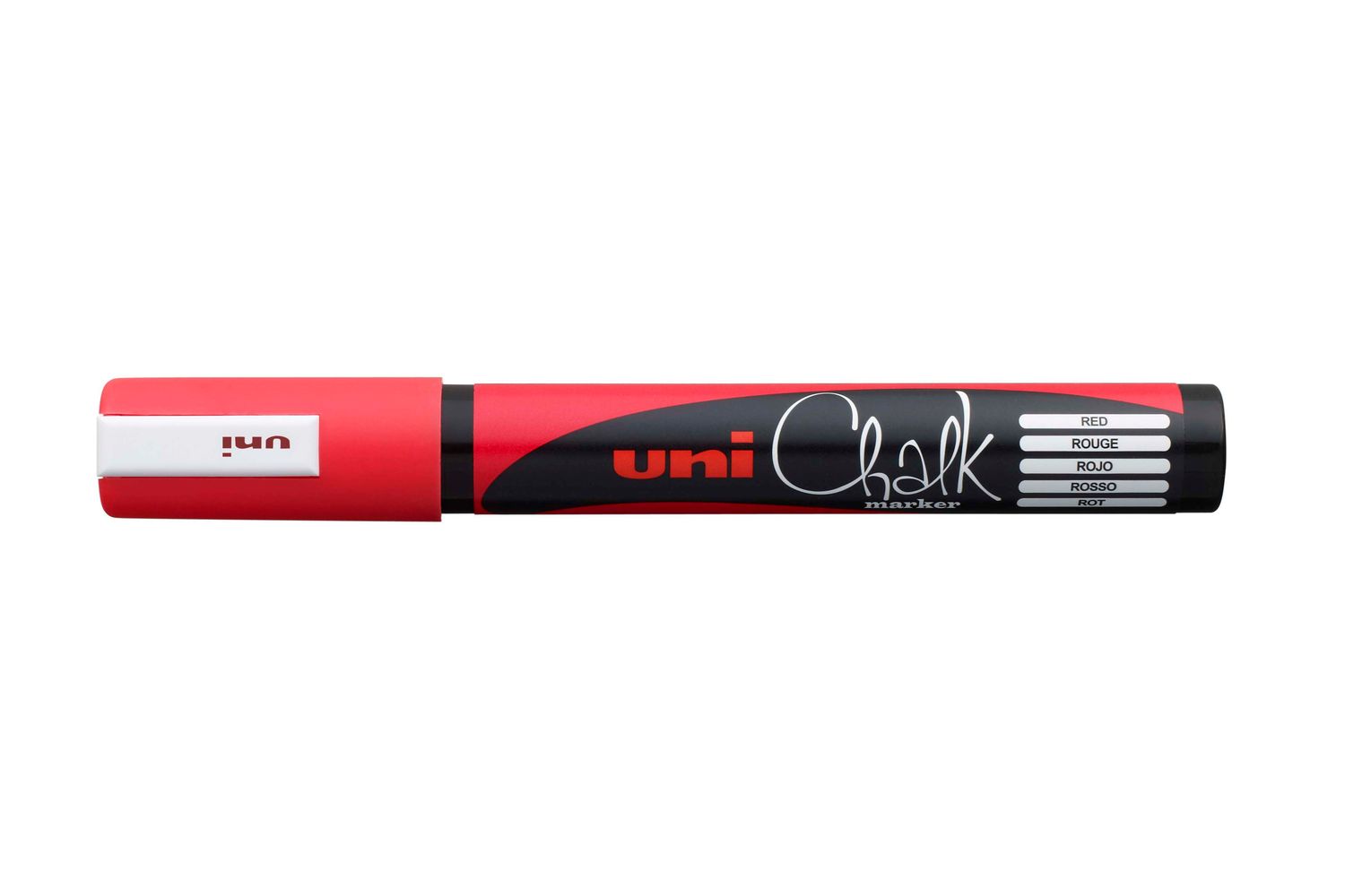 MARKER CHALK UNI 2.5MM BULLET TIP RED