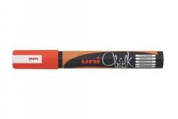 MARKER CHALK UNI 2.5MM BULLET TIP FLUORO ORANGE