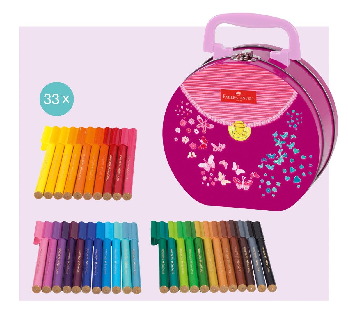 MARKER FABER CASTELL CONNECTOR GIFT SET TIN OF 33 HANDBAG