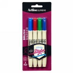 MARKER ARTLINE SUPREME BRUSH ASST PK4