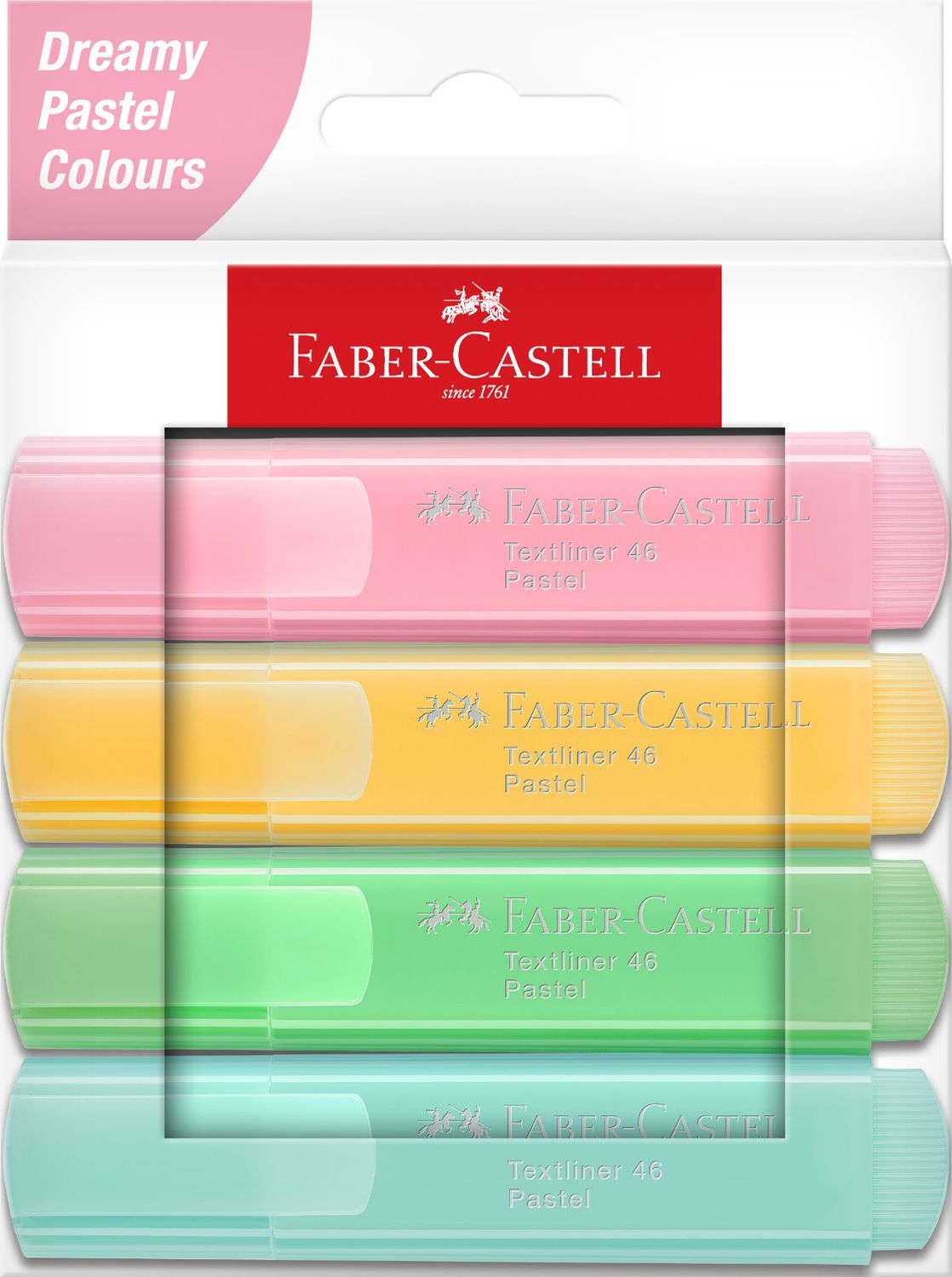 HIGHLIGHTER FABER-CASTELL PASTEL ASST WLT4