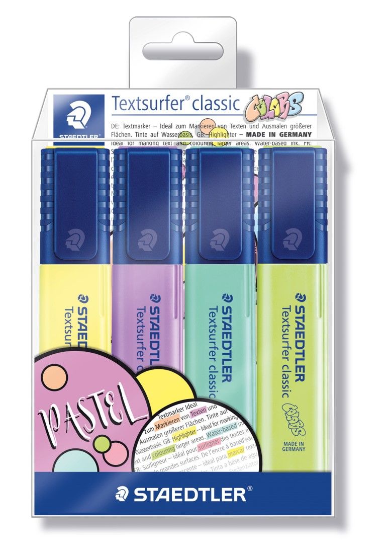 HIGHLIGHTERS STAEDTLER TEXTSURFER CLASSIC PASTEL WLT4